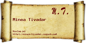Minea Tivadar névjegykártya